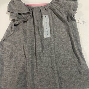Old Navy Gray Off-Shoulder Top